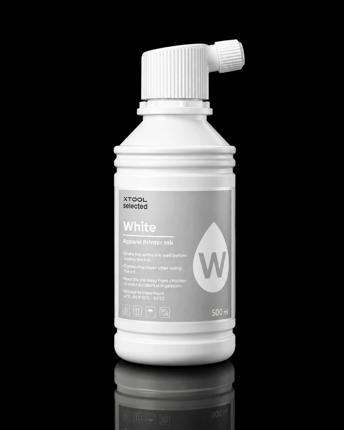 500ml Apparel Printer Ink - White