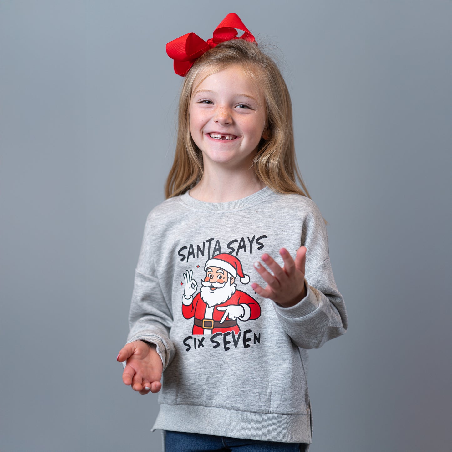Santa Says Six Seven Crewneck Sweatshirt