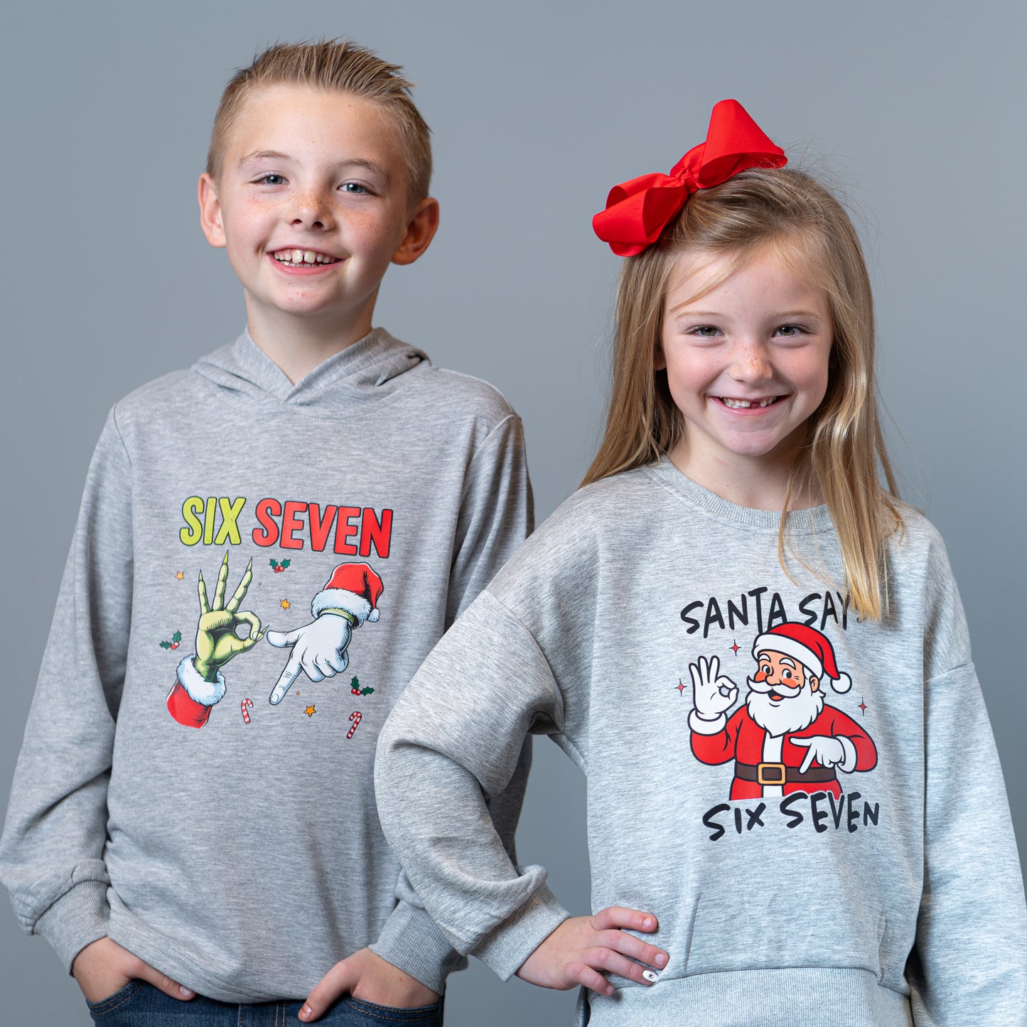 Santa Says Six Seven Crewneck Sweatshirt