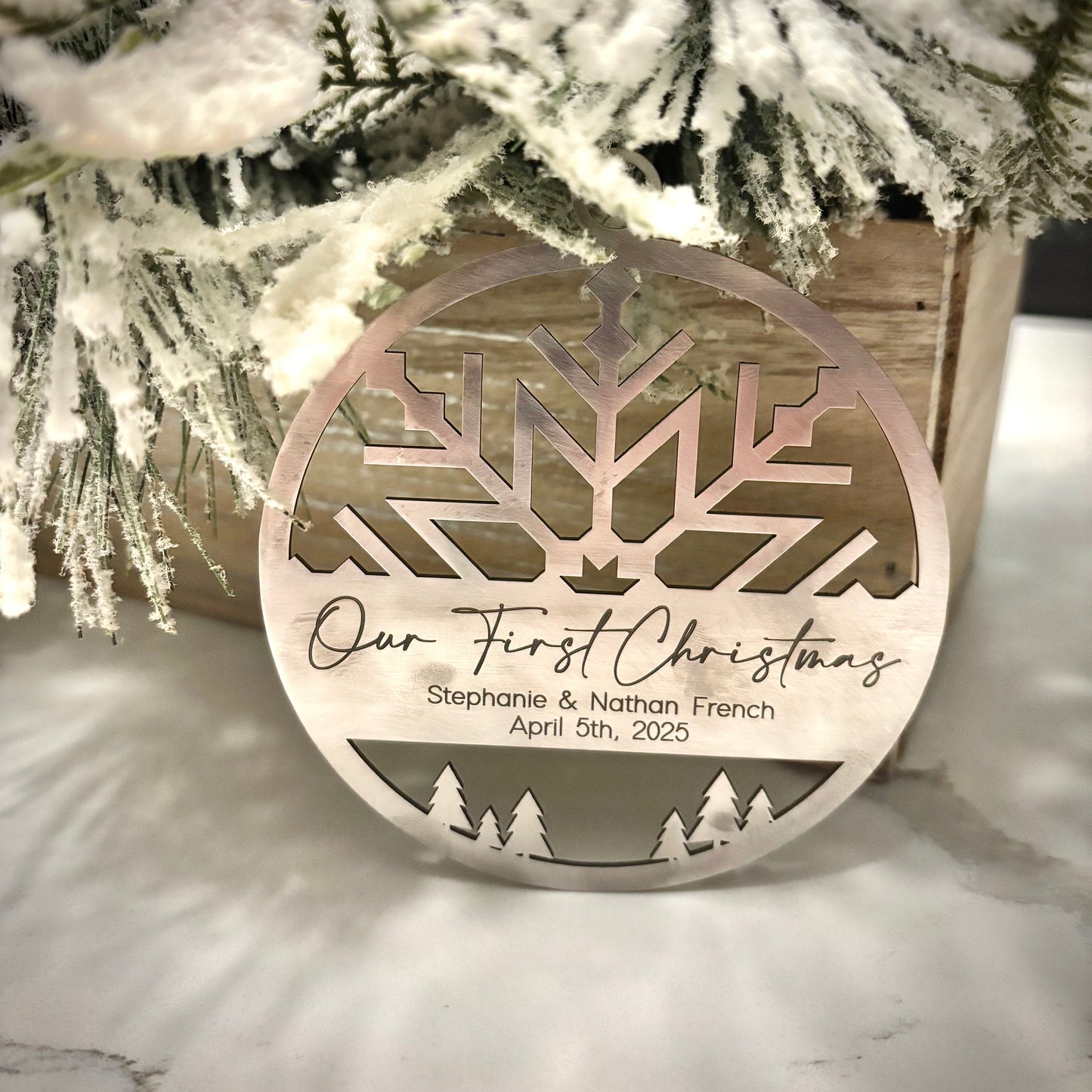 Personalized Engraved Snowflake Ornament