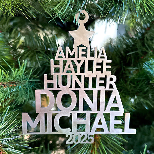 Personalized Family Christmas Tree Ornament